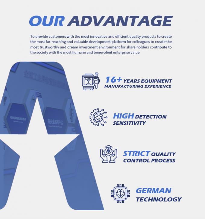 تونل نقاله بسیار حساس صفحه لمسی آشکارساز فلز مواد غذایی تشخیص دقیق 7